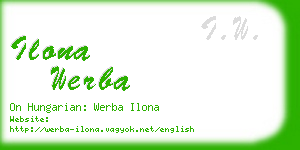 ilona werba business card